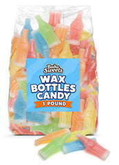Buha Sweets bolsa frontal mostrando mezcla de botellitas y colores brillantes