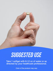 BulkSupplements cápsula en mano para comparar tamaño y tomar cómodamente