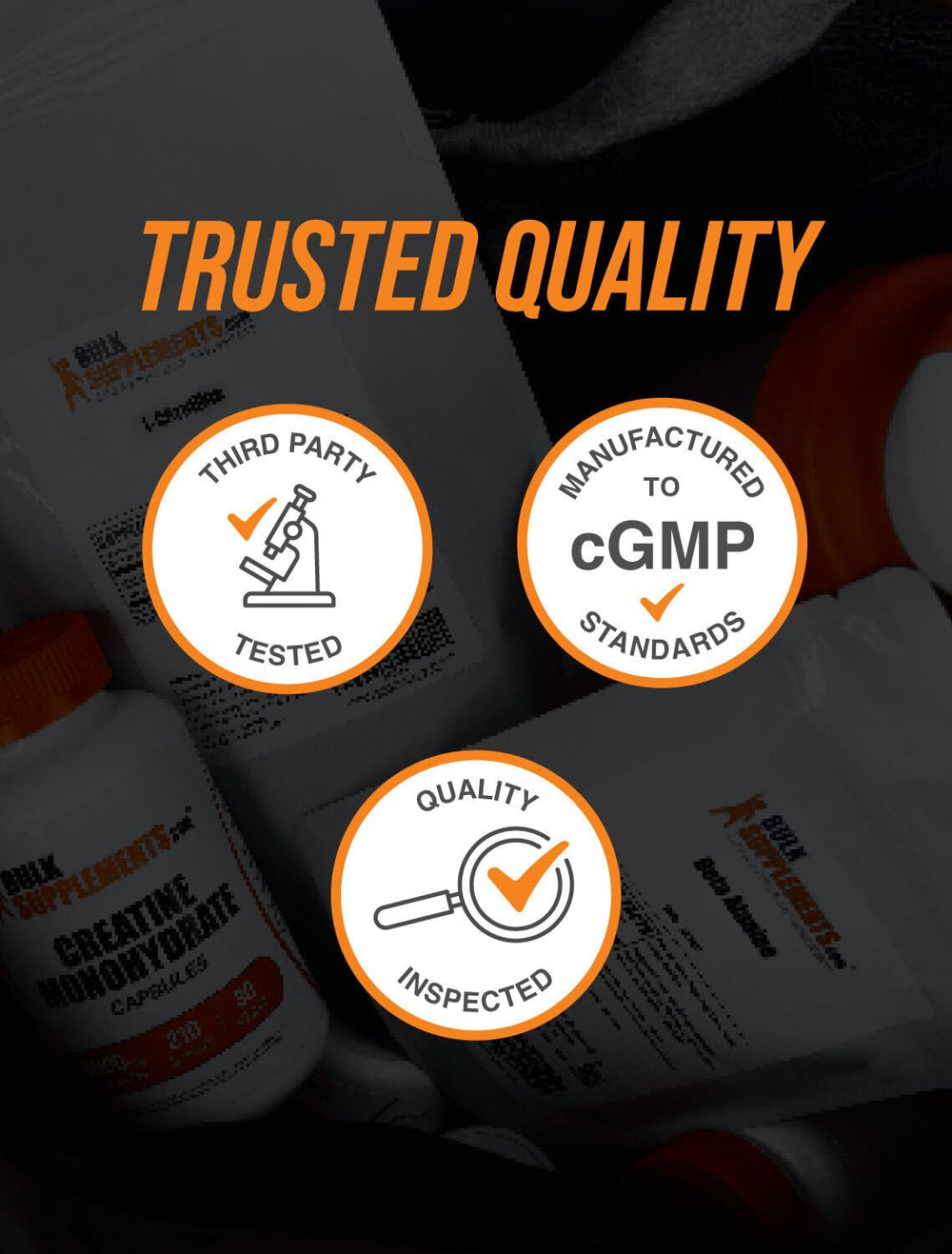 BulkSupplements comparación de tamaño de cápsula junto a moneda para escala