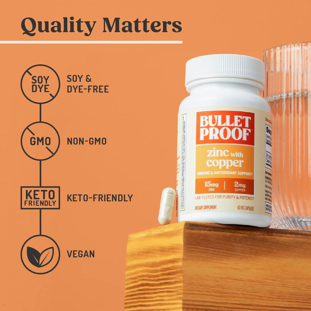 Bulletproof etiqueta nutricional legible mostrando ingredientes clave