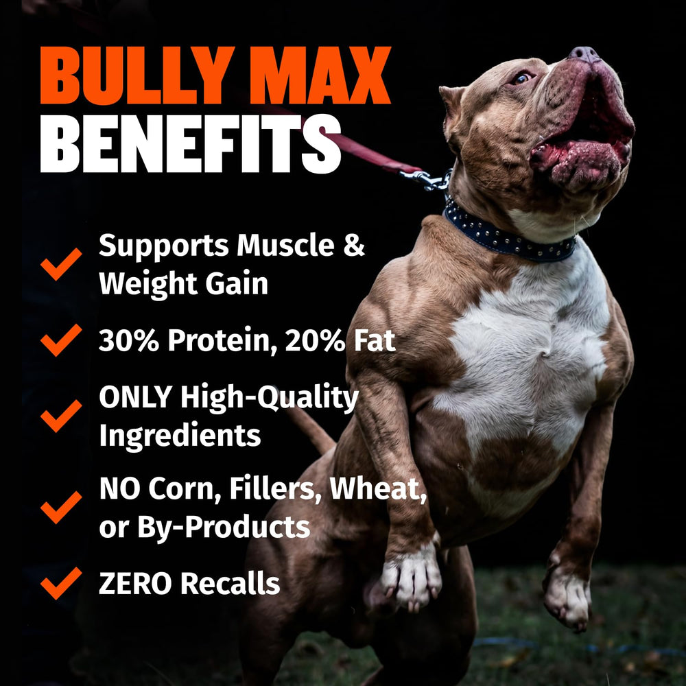 Bully Max taza medidora mostrando 535 calorías por taza
