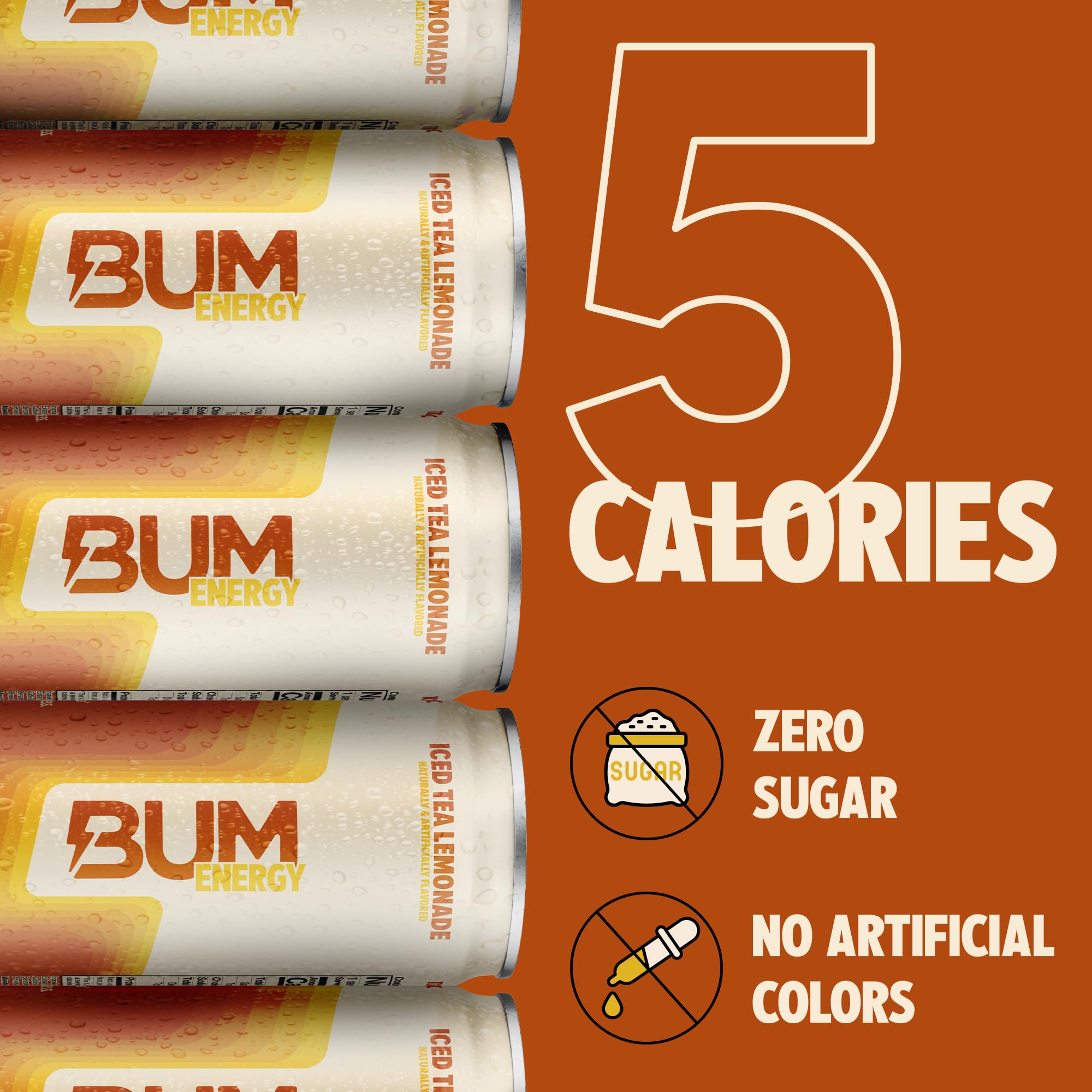 Bum Energy etiqueta nutricional detallada informando ingredientes simples y claros