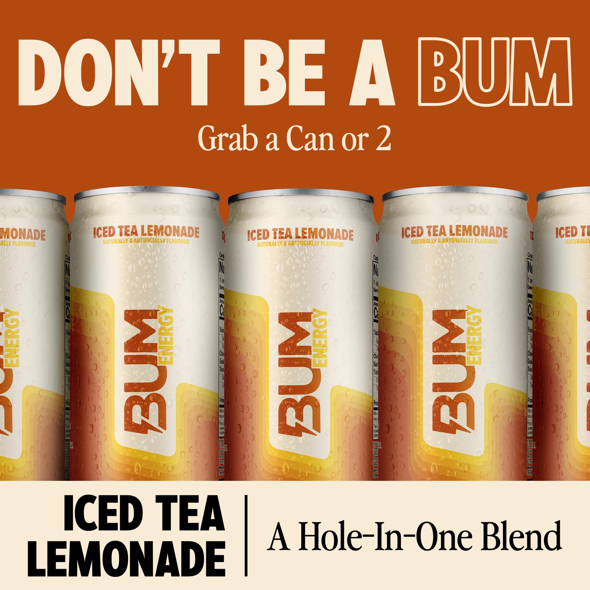 Bum Energy textura con gotas de condensación mostrando frescura y sensación fría