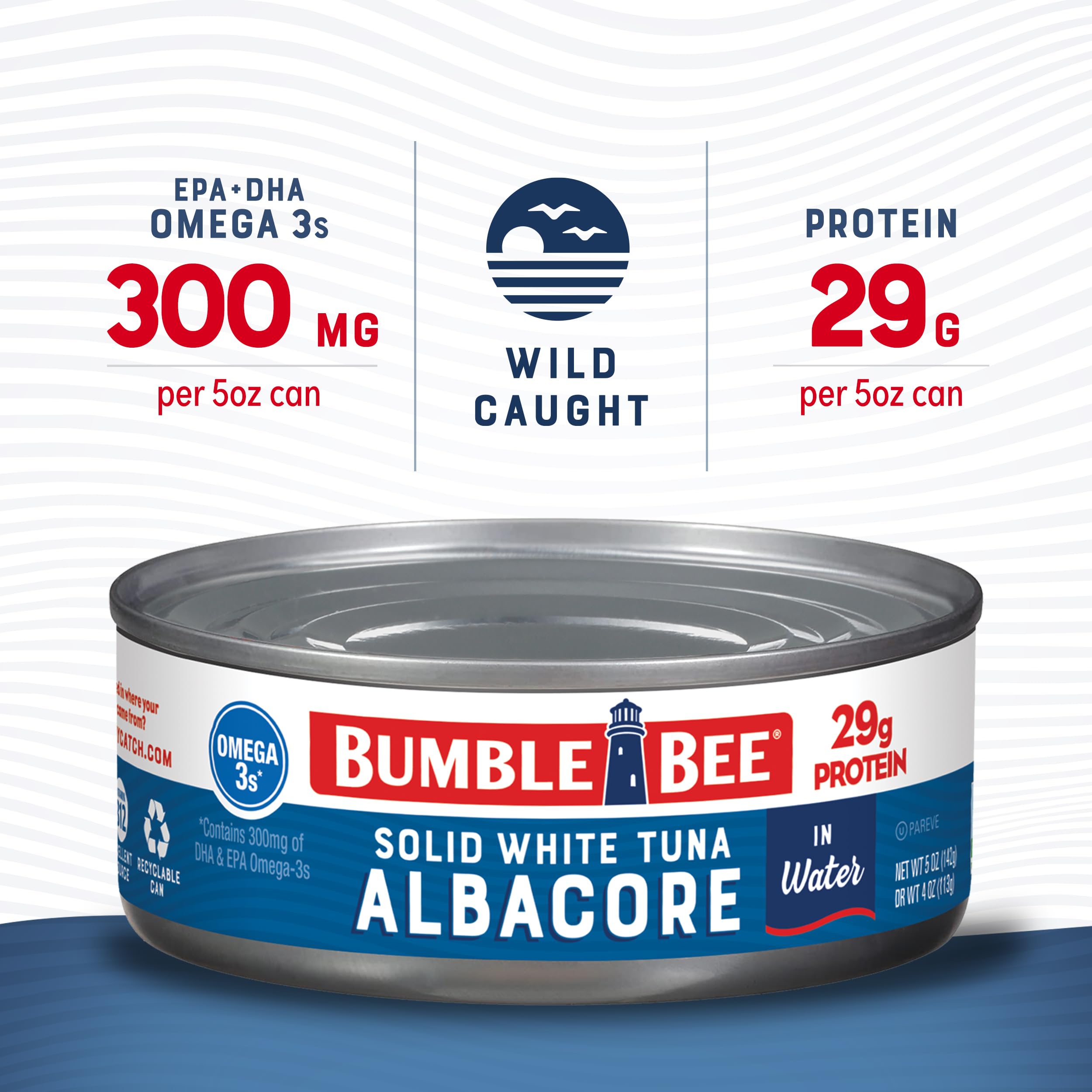 Bumble Bee detalle de textura y trozos de atún firme, ideal para recetas