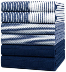 Bumble Towels paquete frontal azul marino mostrando seis toallas, aspecto ordenado