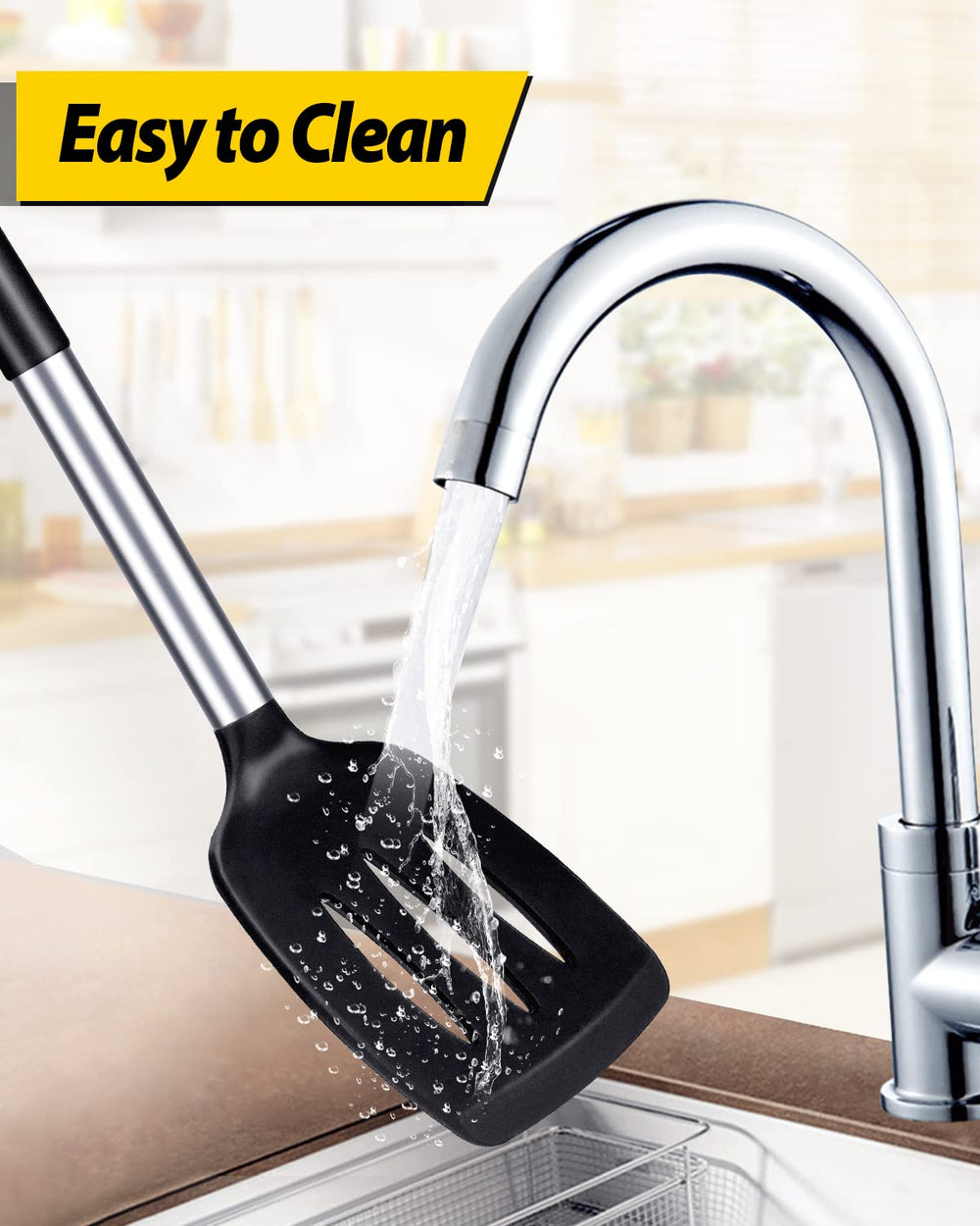 BUNDLEPRO mango de acero inoxidable con recubrimiento, agarre seguro y anti-calor