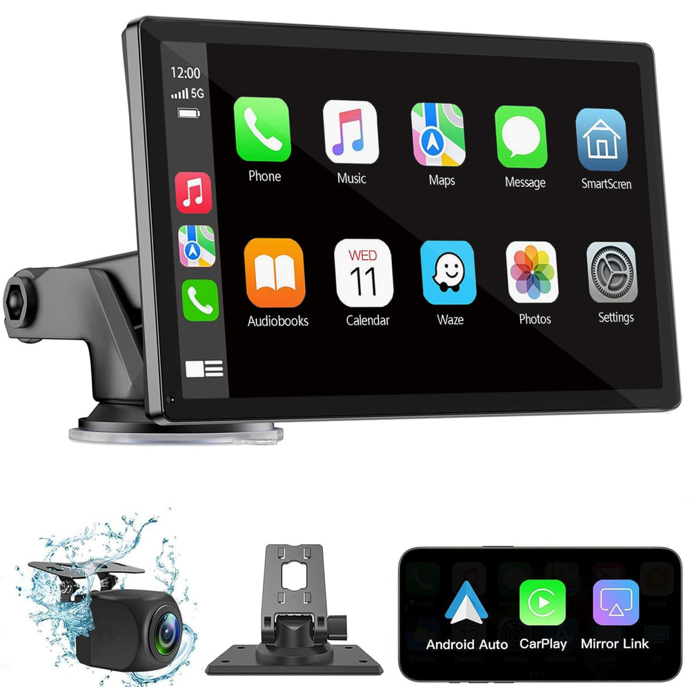 BuonaIdea pantalla frontal 7 pulgadas mostrando CarPlay y accesibilidad rápida