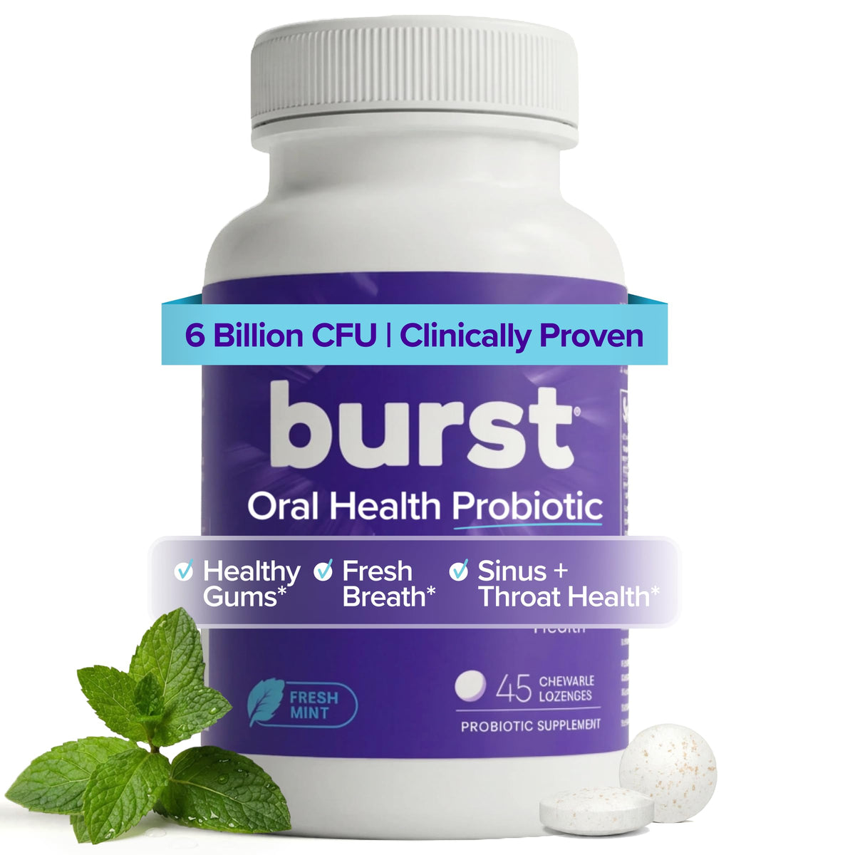 Burst frontal del envase mostrando la etiqueta y beneficios