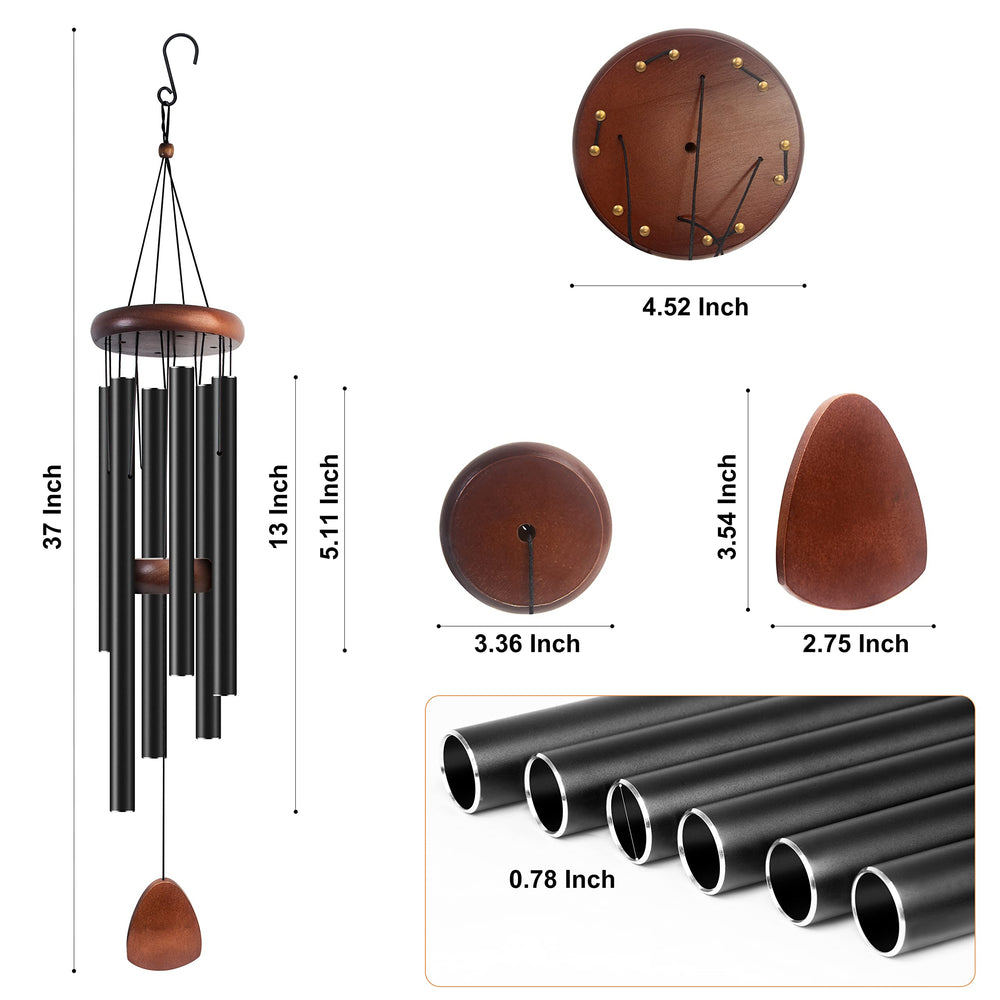 Bursvik wind chime hanging on patio creating relaxing ambiance benefit