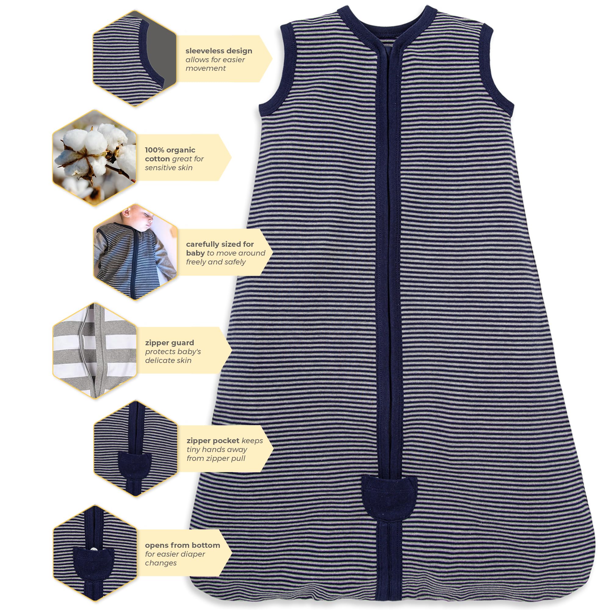 Burt's Bees Baby detalle del estampado acuarelado atractivo y unisex