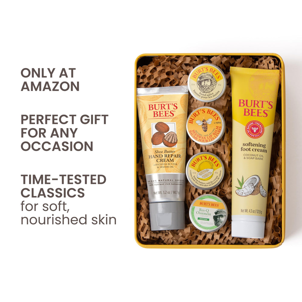 Burt's Bees Beeswax textura del bálsamo labial sobre superficie, hidratación visible