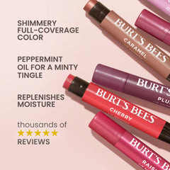 Burt's Bees detalle del brillo nacarado para labios con efecto luminoso