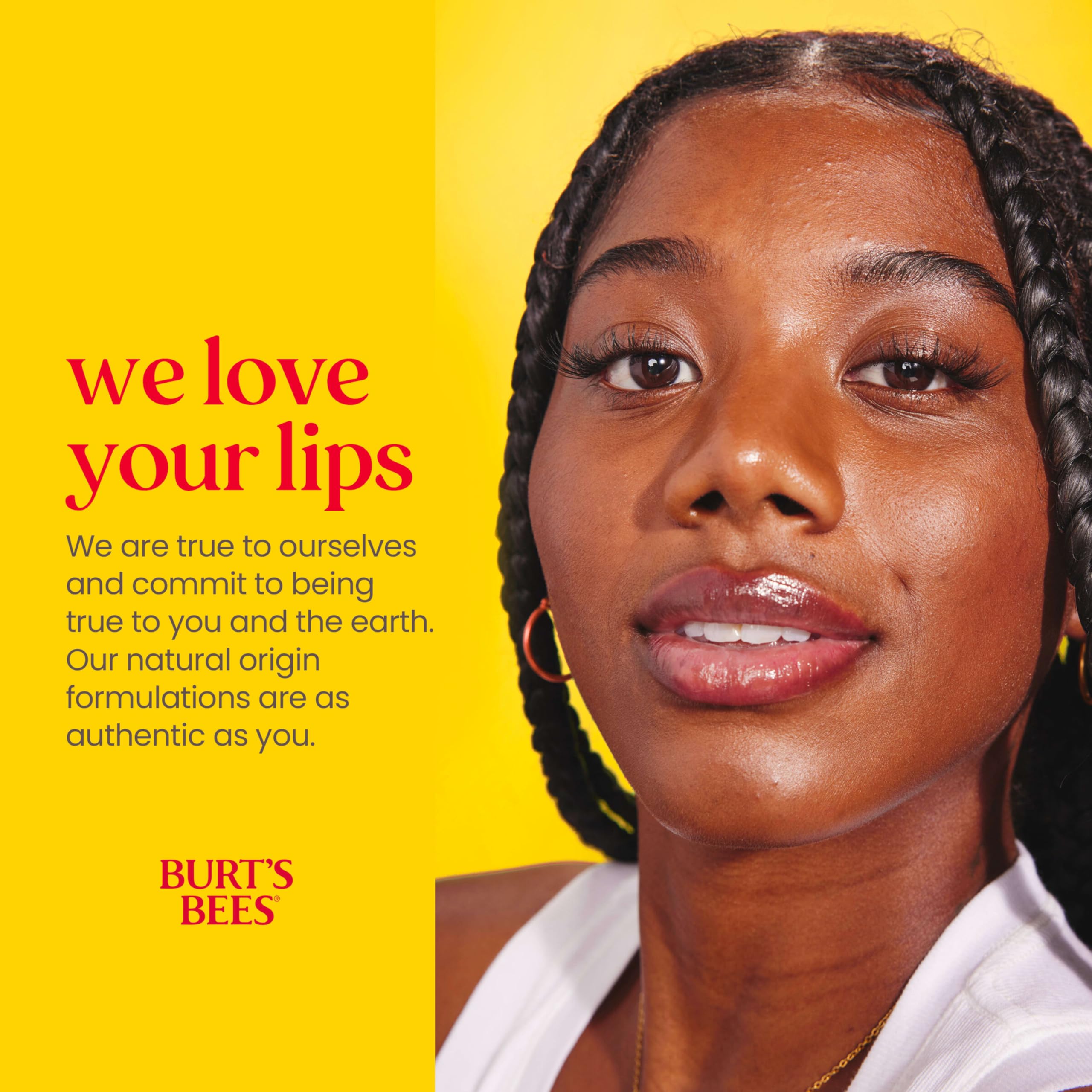 Burt's Bees aplicando en labios para hidratación y frescura