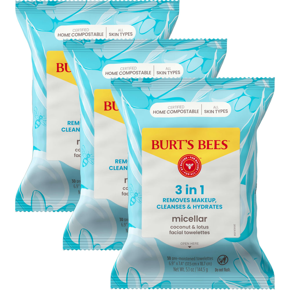 Burt's Bees frente del paquete mostrando diseño y cantidad, conveniencia de uso