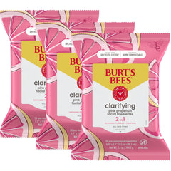 Burt's Bees empaque frontal pomelo rosa mostrando beneficios rápidos