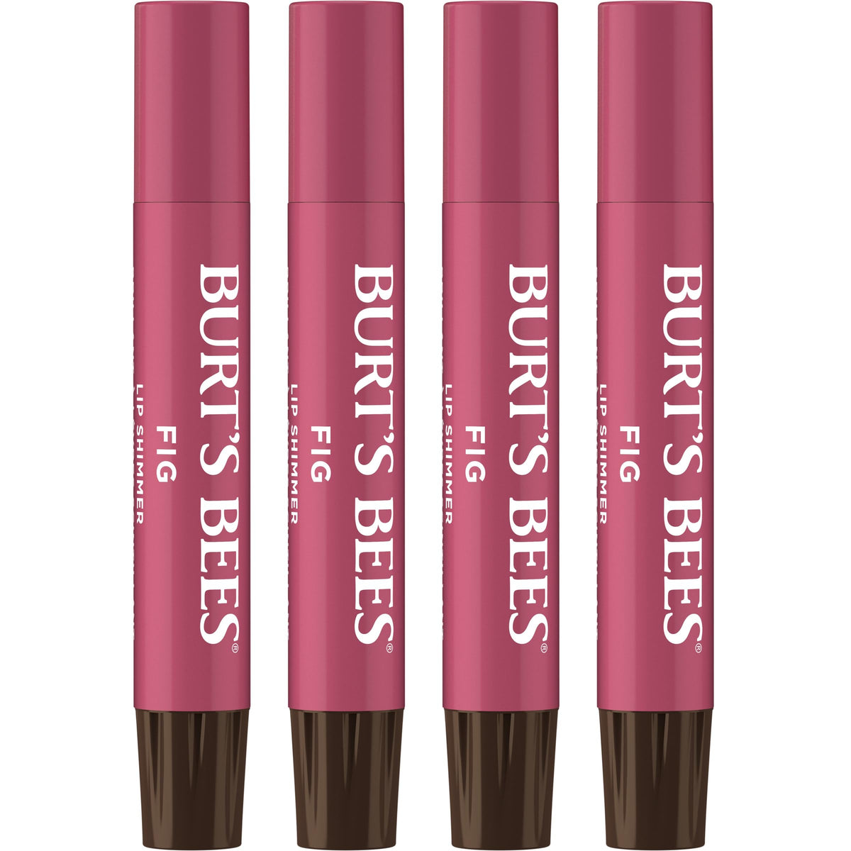 Burt's Bees frontal del paquete Fig mostrando color y brillo