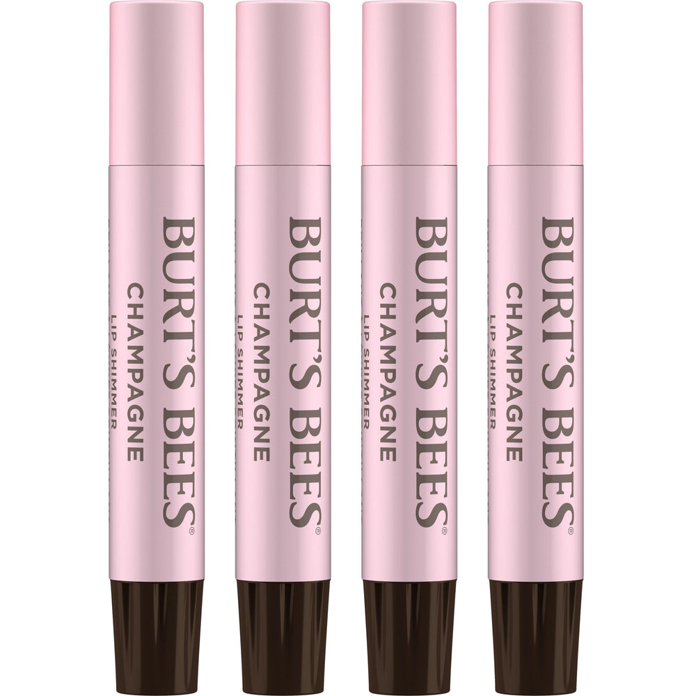 Burt's Bees envase frontal Champagne mostrando tono y beneficio hidratante