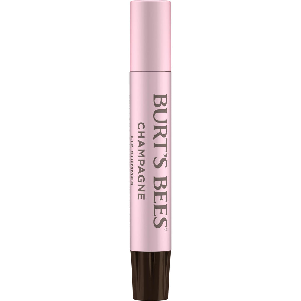 Burt's Bees primer plano de stick y textura cremosa con brillo nutritivo