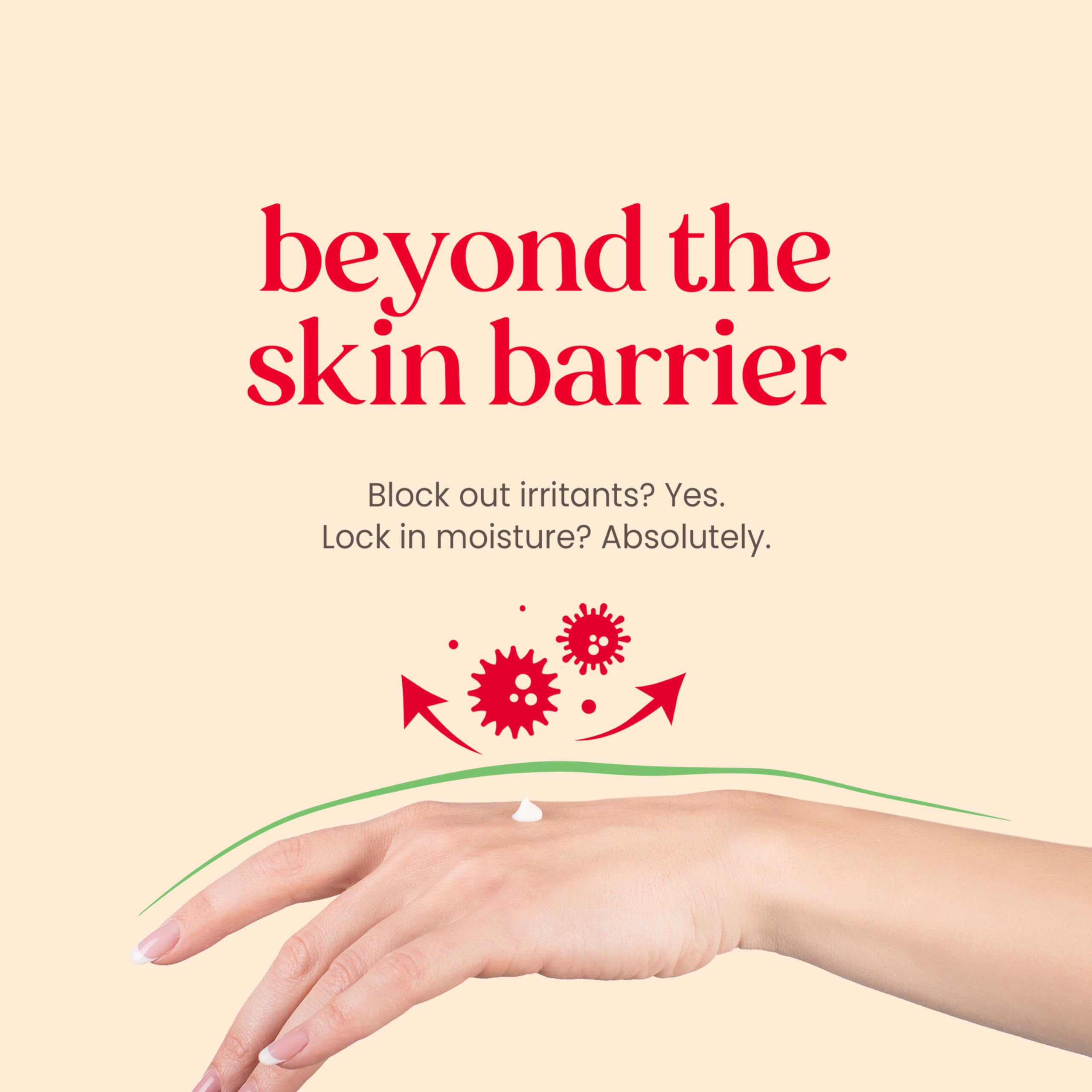 Burt's Bees textura cremosa en la mano para hidratación ligera