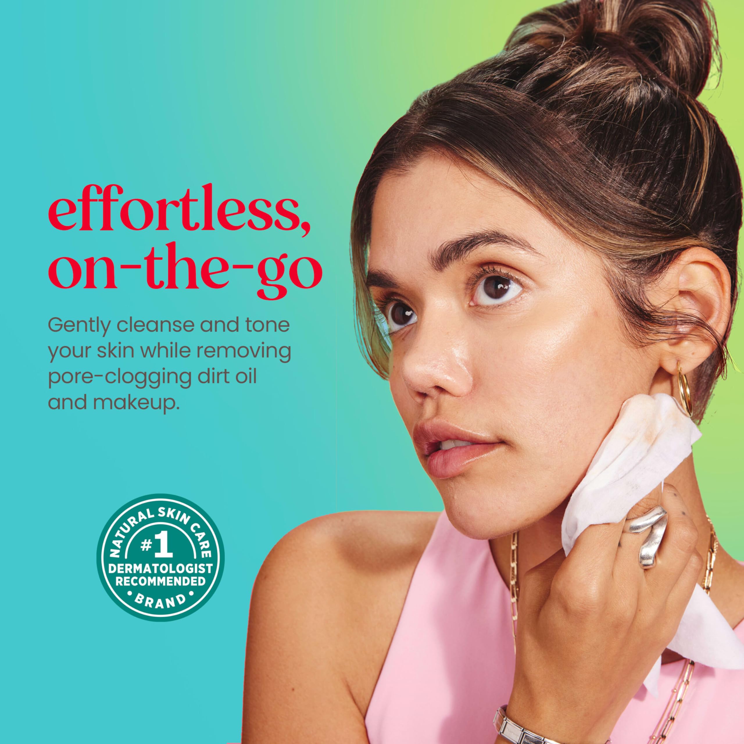 Burt's Bees toallita en uso retirando maquillaje, limpieza eficaz y rápida