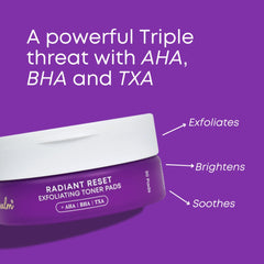 Primer plano textura del pad Bushbalm que demuestra exfoliación eficiente