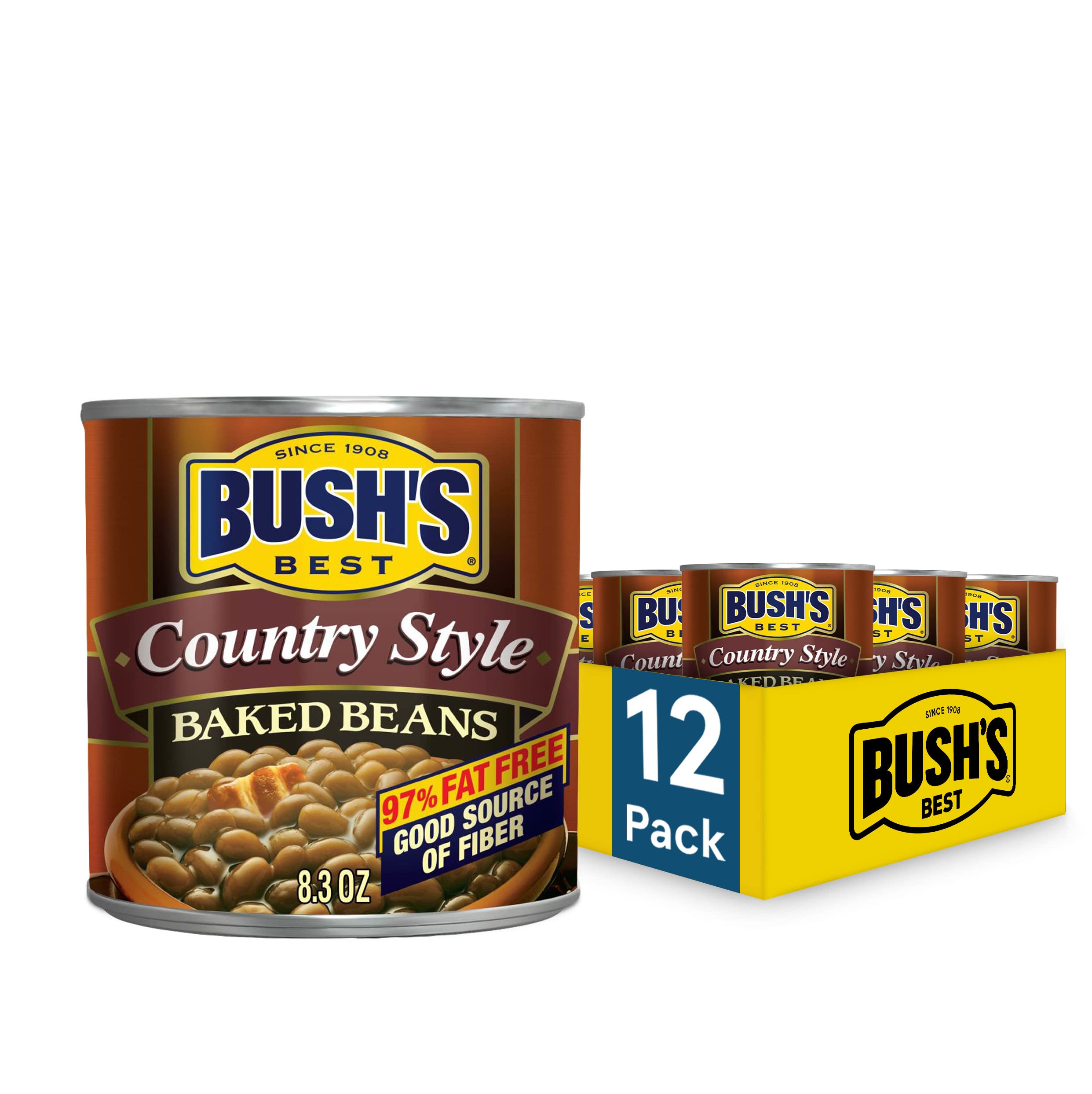 Bush's Best lata frontal mostrando el envase y beneficio de sabor consistente