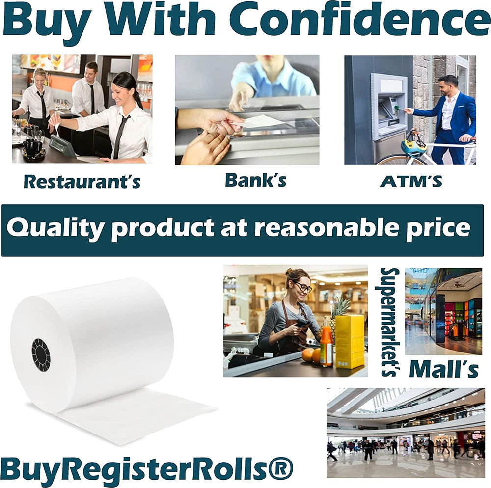 BuyRegisterRolls rollo instalado en impresora Clover para impresiones rápidas