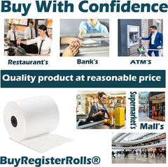 BuyRegisterRolls rollo instalado en impresora Clover para impresiones rápidas