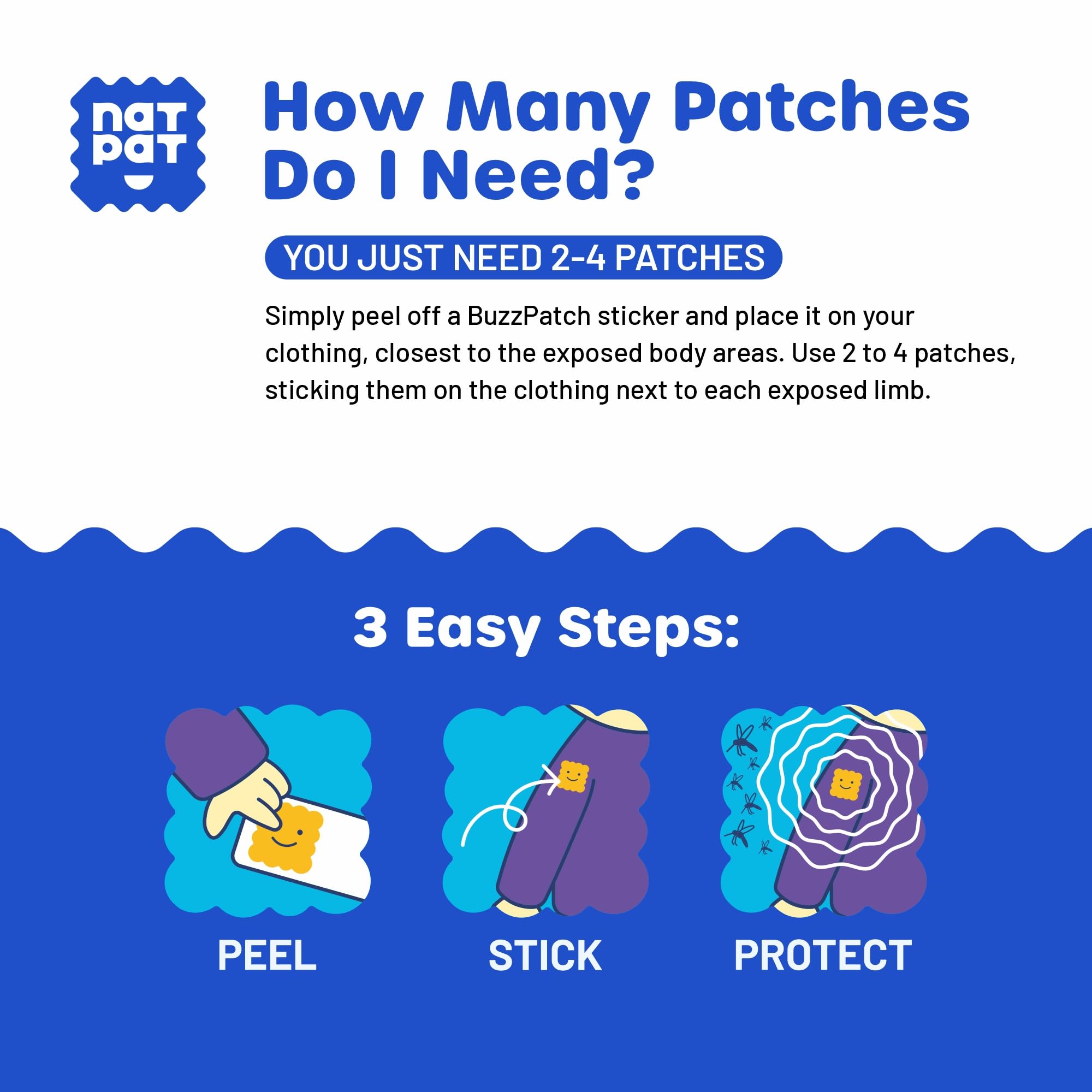 BUZZPATCH uso en cena exterior creando barrera contra mosquitos