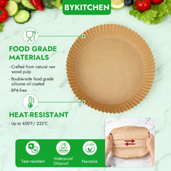 BYKITCHEN comparación de tamaño 8 pulgadas con regla, ajuste claro