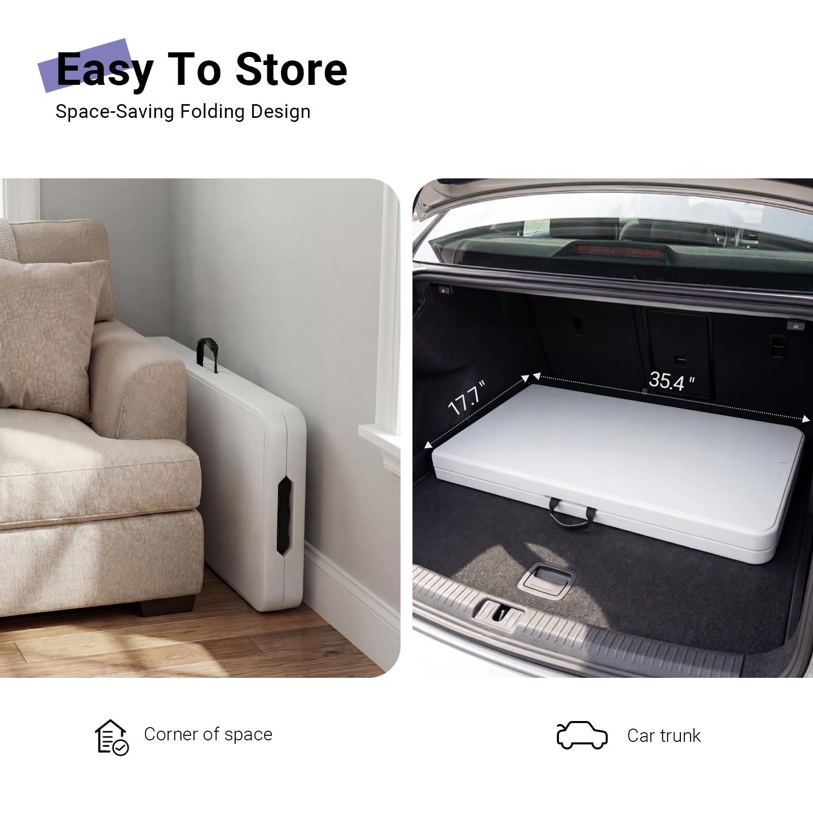 Byliable mesa junto a silla para comparar tamaño y uso práctico