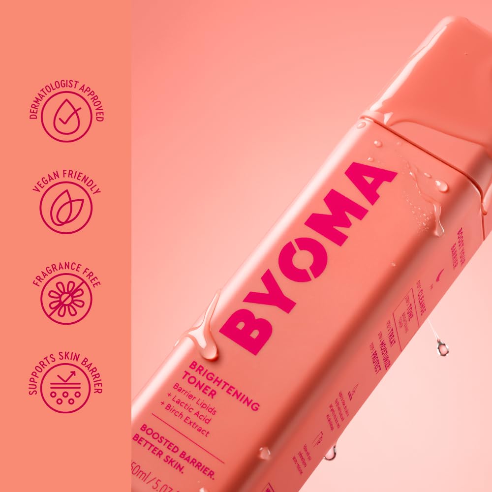 BYOMA tónico envase abierto con gota dispensada, para dosificación precisa