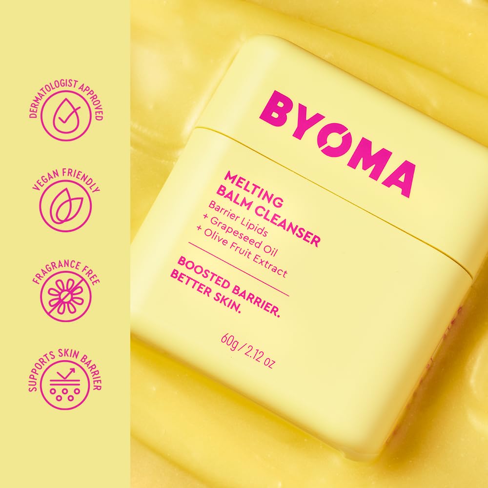 BYOMA etiqueta con menciones de ceramidas y lípidos, refuerza barrera