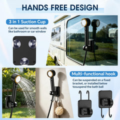 BYUSFGH cabezal de ducha de mano con selector de modos para ahorro de agua