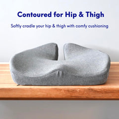 C CUSHION LAB cojín colocado en silla de oficina para mejorar la postura y comodidad