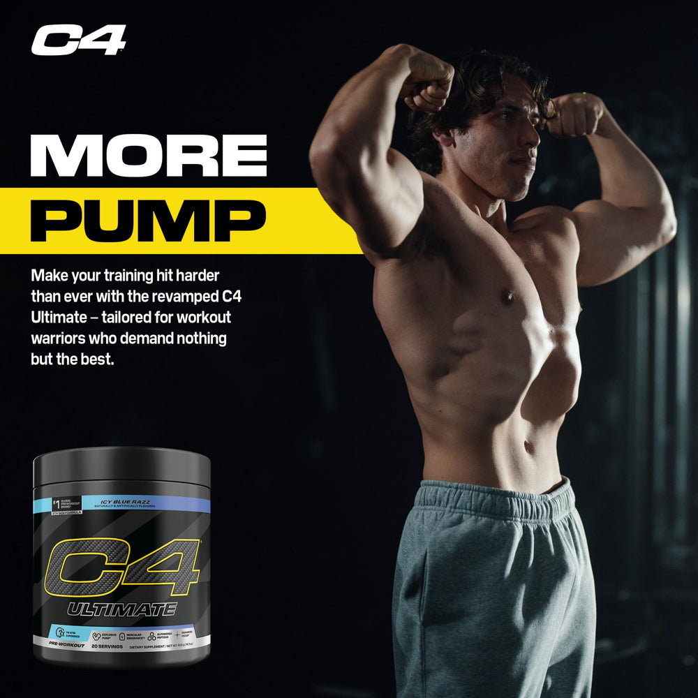 C4 etiqueta con ingredientes y creatinas patentadas para confianza