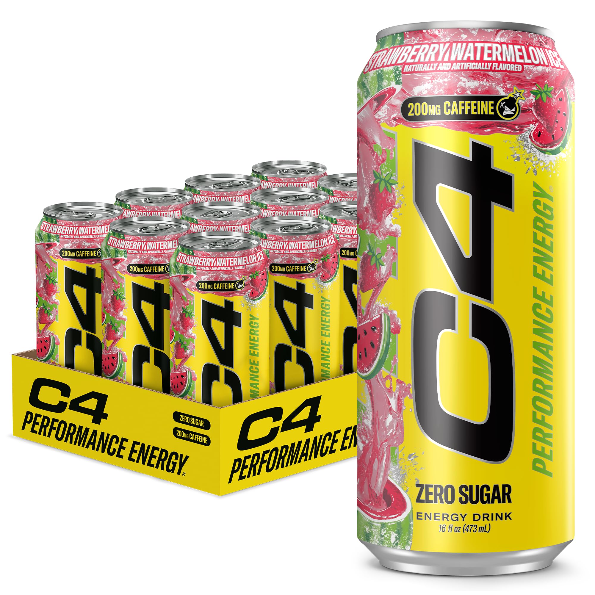 C4 front packaging 16 fl oz can showing brand and flavor for convenient energy