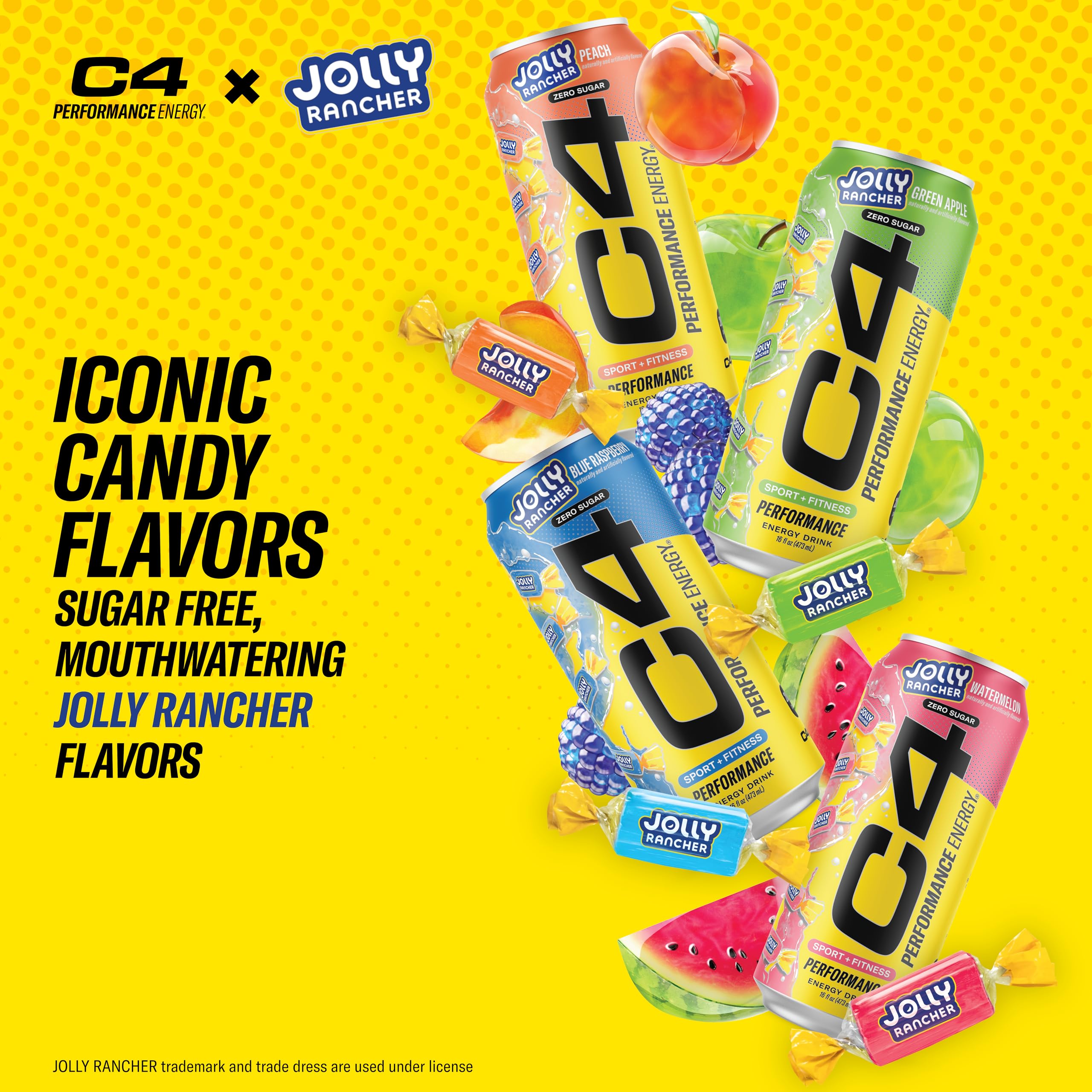 C4 can label close-up with JOLLY RANCHER branding and ingredient clarity