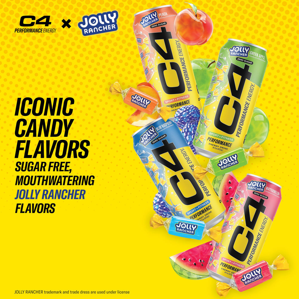 C4 can label close-up with JOLLY RANCHER branding and ingredient clarity