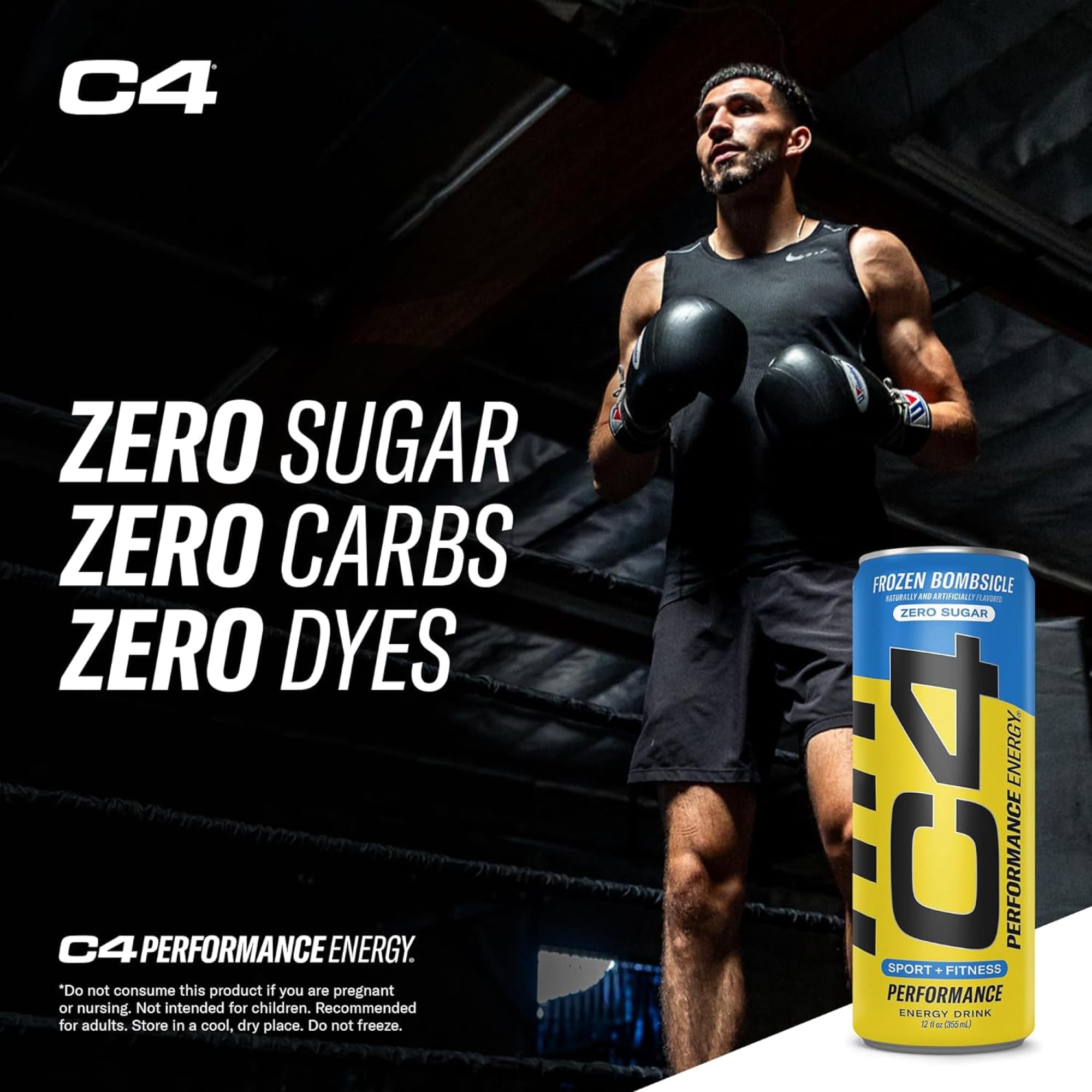 C4 lata abierta con vapor mostrando frescura y efecto refrescante