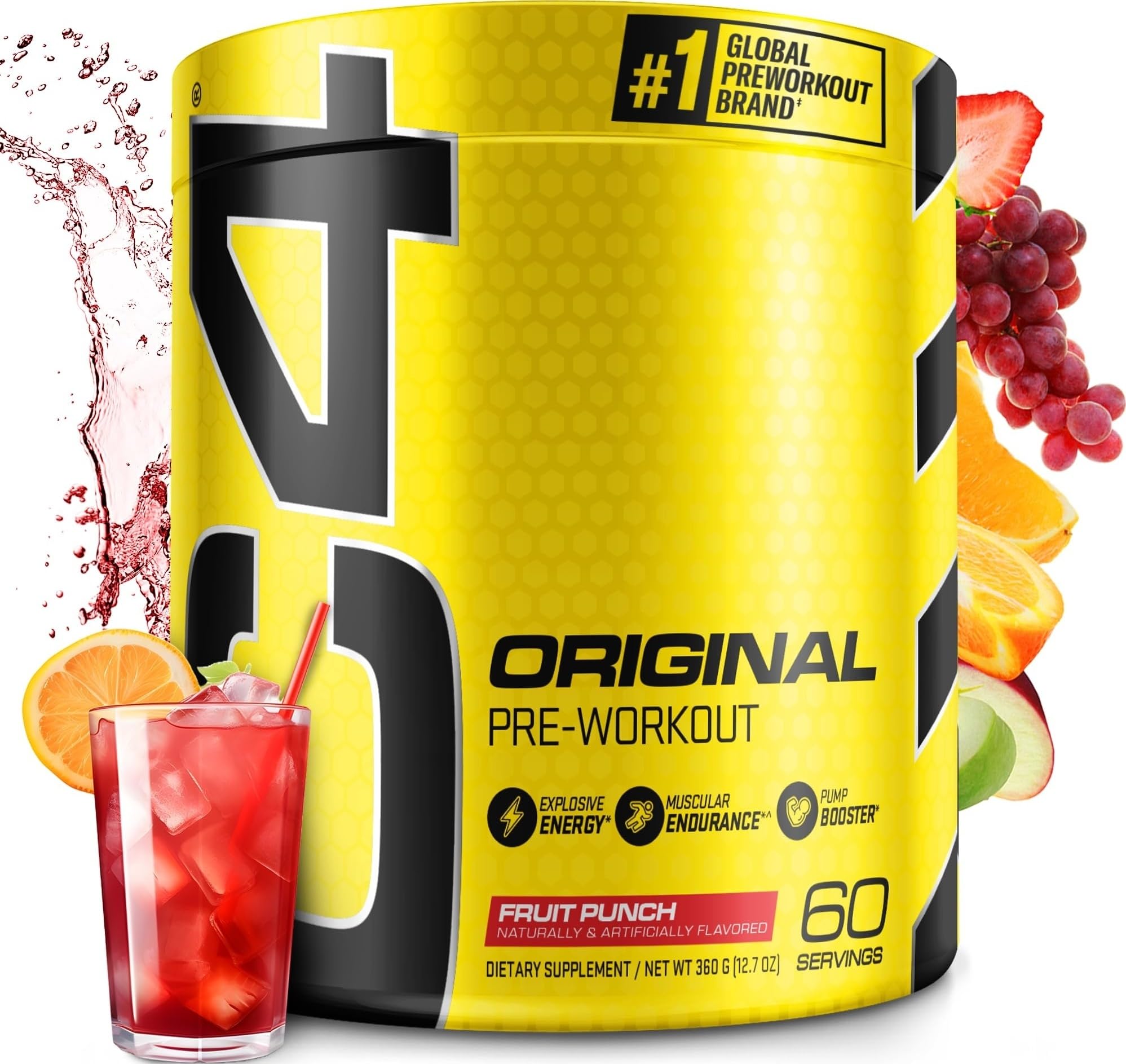 C4 envase frontal Fruit Punch mostrando diseño y claridad de marca