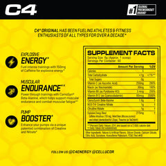 C4 vaso mezclado antes de entrenar para energía inmediata