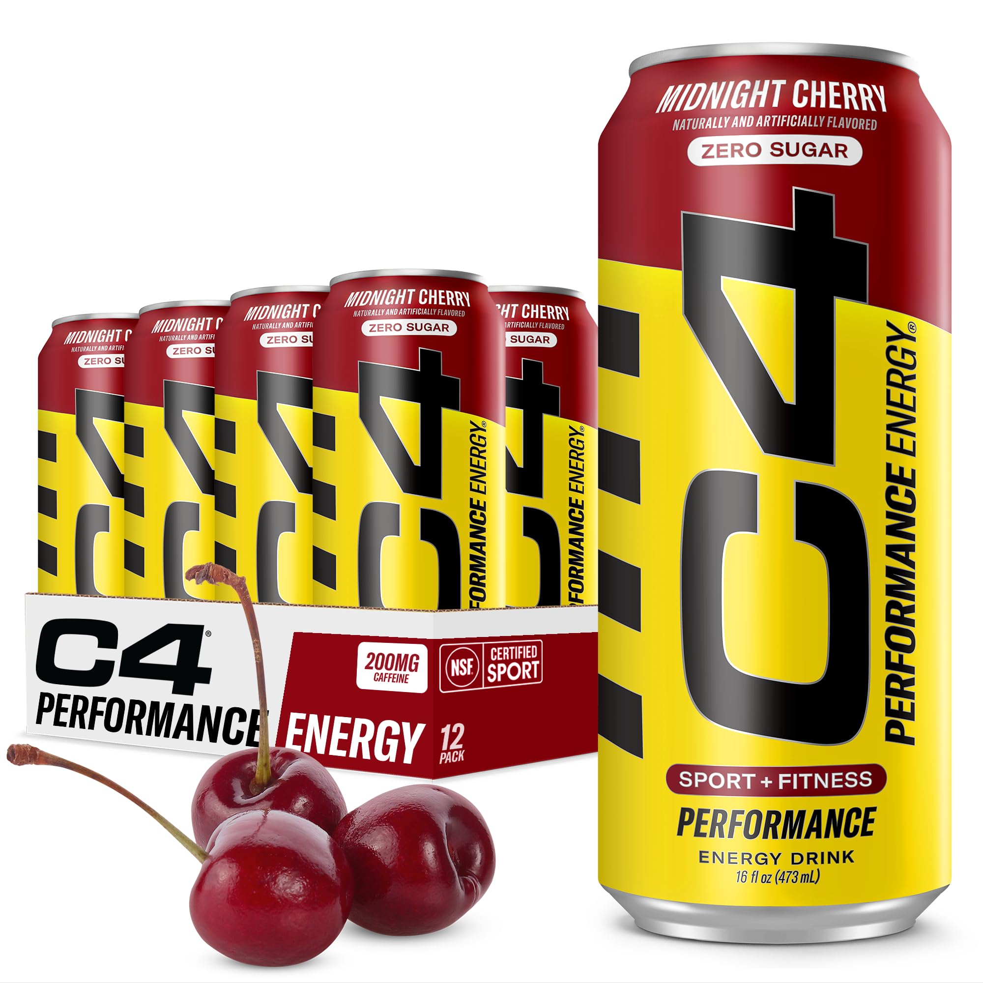 C4 Performance mostrando pack de 12 latas, conveniencia para deportistas