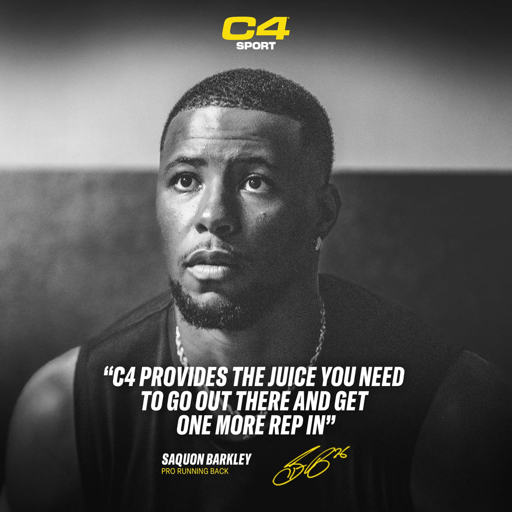 Athlete drinking C4 before morning workout illustrating enhanced focus and energy