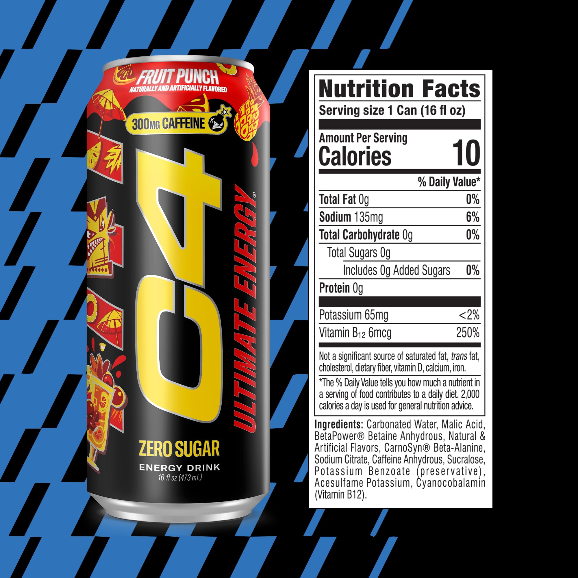 C4 detalle de etiqueta con ingredientes TeaCrine® y Dynamine™ y claridad informativa