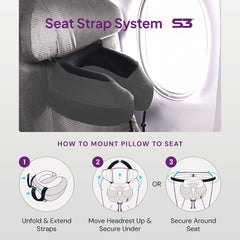Cabeau almohada comprimida en estuche con clip lista para transportar