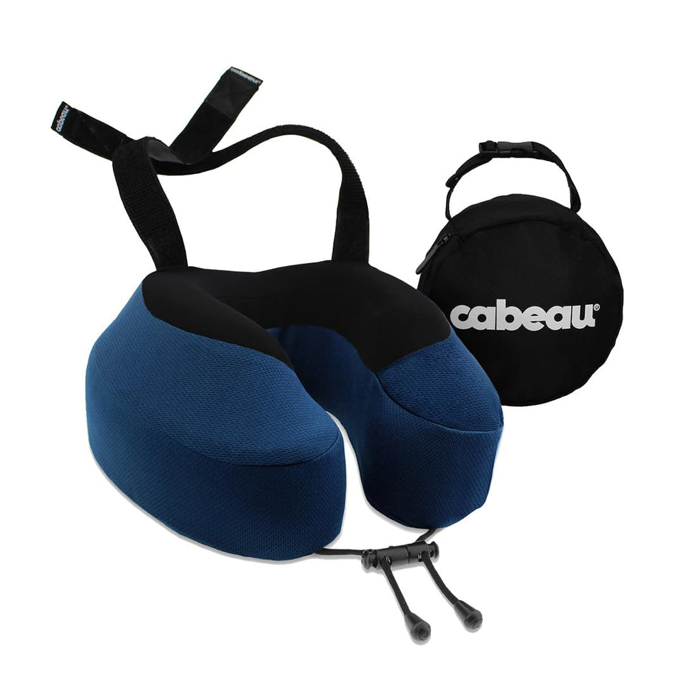 Cabeau almohada frontal mostrando forma ergonómica y soporte cómodo