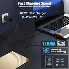 Cabepow cable trenzado textura resistente para mayor durabilidad y flexibilidad
