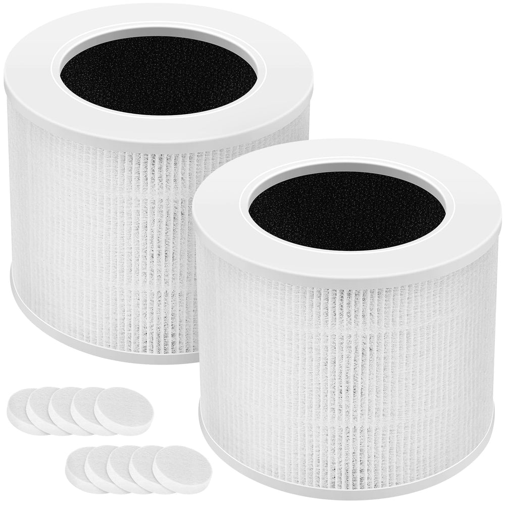 Cabiclean filtro frontal en empaque mostrando compatibilidad con LEVOIT