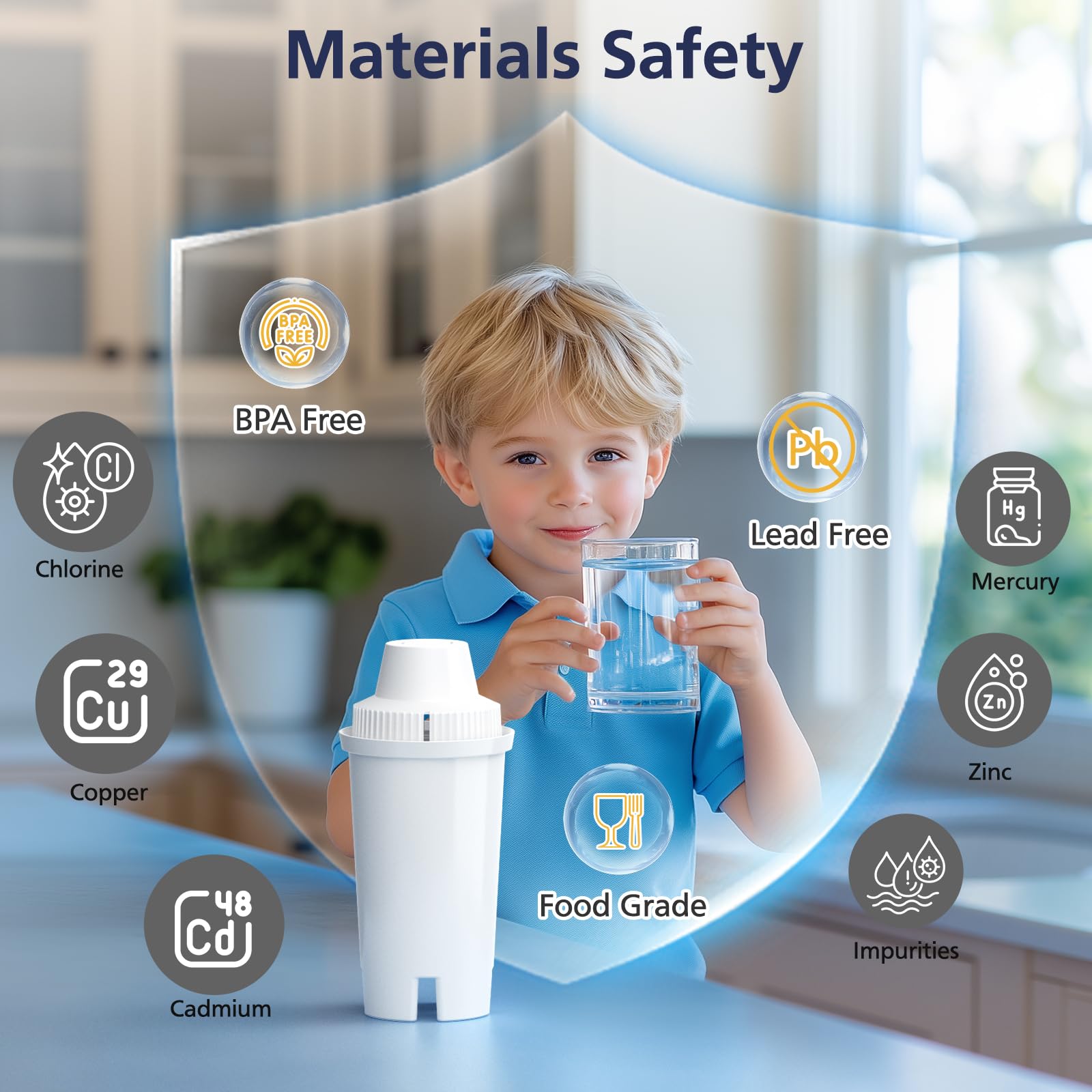 Cabiclean etiqueta con certificación WQA NSF/ANSI, confianza y cumplimiento